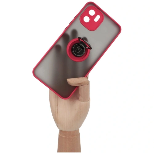 Kup Bizon Case Hybrid Ring Xiaomi Redmi A1 fumuriu cu un cadru roșu - BIZ2231 - {ean13} - Sklep Home Screen