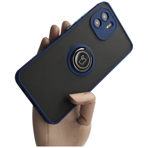 Kup Bizon Case Hybrid Ring Xiaomi Redmi A1 fumuriu cu un cadru albastru închis - BIZ2232 - {ean13} - Sklep Home Screen