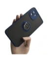 Bizon Case Hybrid Ring Xiaomi Redmi A1 fumuriu cu un cadru albastru închis