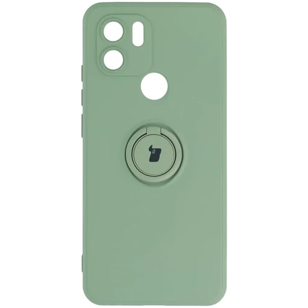 Etui Bizon Case Silicone Ring do Redmi A1 jasnozielone