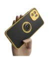 Bizon Case Hybrid Ring Xiaomi Redmi A1 fumurie cu un cadru galben
