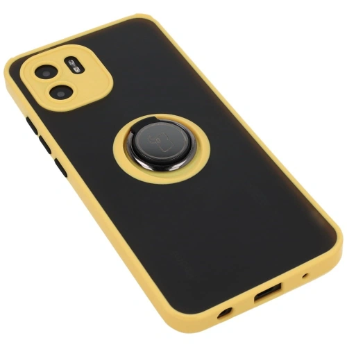 Buy Bizon Case Hybrid Ring Xiaomi Redmi A1 smoky with a yellow frame - BIZ2239 - {ean13} - Home Screen Store Europe