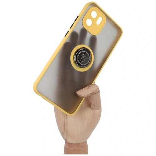 Kup Bizon Case Hybrid Ring Xiaomi Redmi A1 fumurie cu un cadru galben - BIZ2239 - {ean13} - Sklep Home Screen