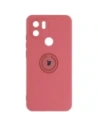Etui Bizon Case silikonový kroužek pro Redmi A1 špinavě růžové