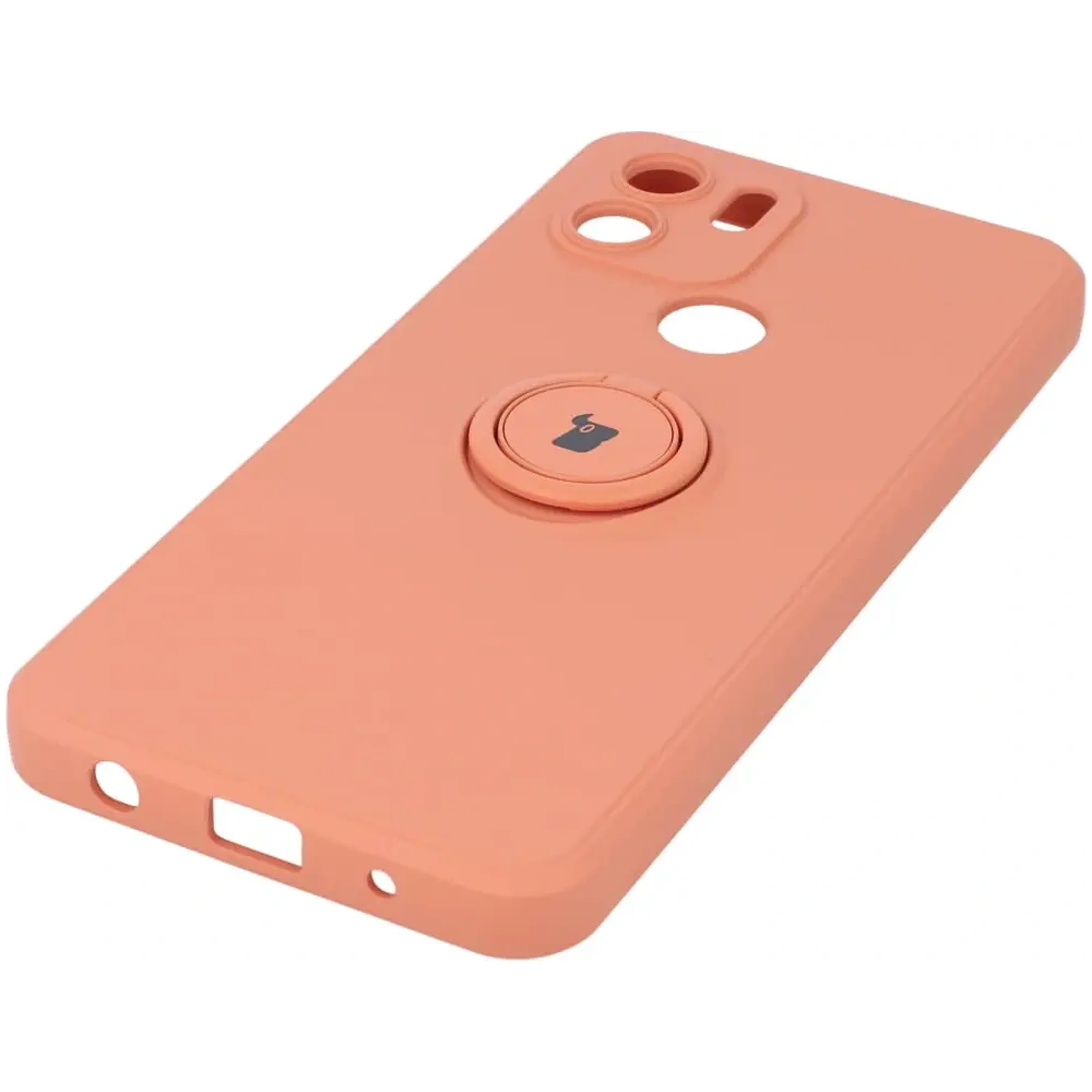 Etui Bizon Case Silicone Ring do Redmi A1 pomarańczowe