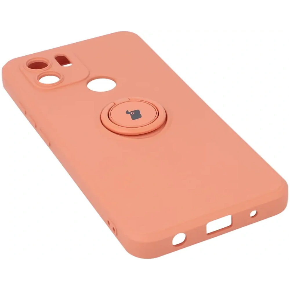 Etui Bizon Case Silicone Ring do Redmi A1 pomarańczowe