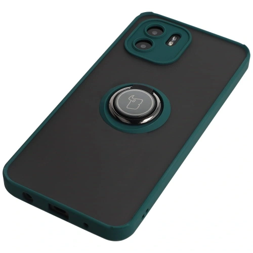 Kup Etui s úchytem na prst Bizon Case Hybrid Ring pro Xiaomi Redmi A1 kouřové s tmavě zeleným rámečkem - BIZ2245 - {ean13} - Sklep Home Screen