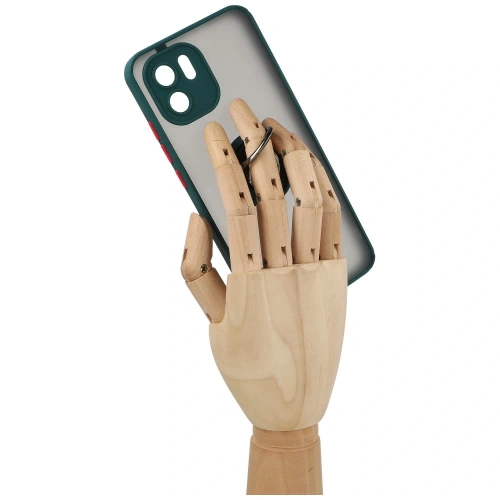 Kup Etui s úchytem na prst Bizon Case Hybrid Ring pro Xiaomi Redmi A1 kouřové s tmavě zeleným rámečkem - BIZ2245 - {ean13} - Sklep Home Screen