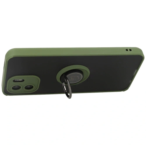 Kup Bizon Case Hybrid Ring Xiaomi Redmi A1 fumuriu cu un cadru verde - BIZ2246 - {ean13} - Sklep Home Screen
