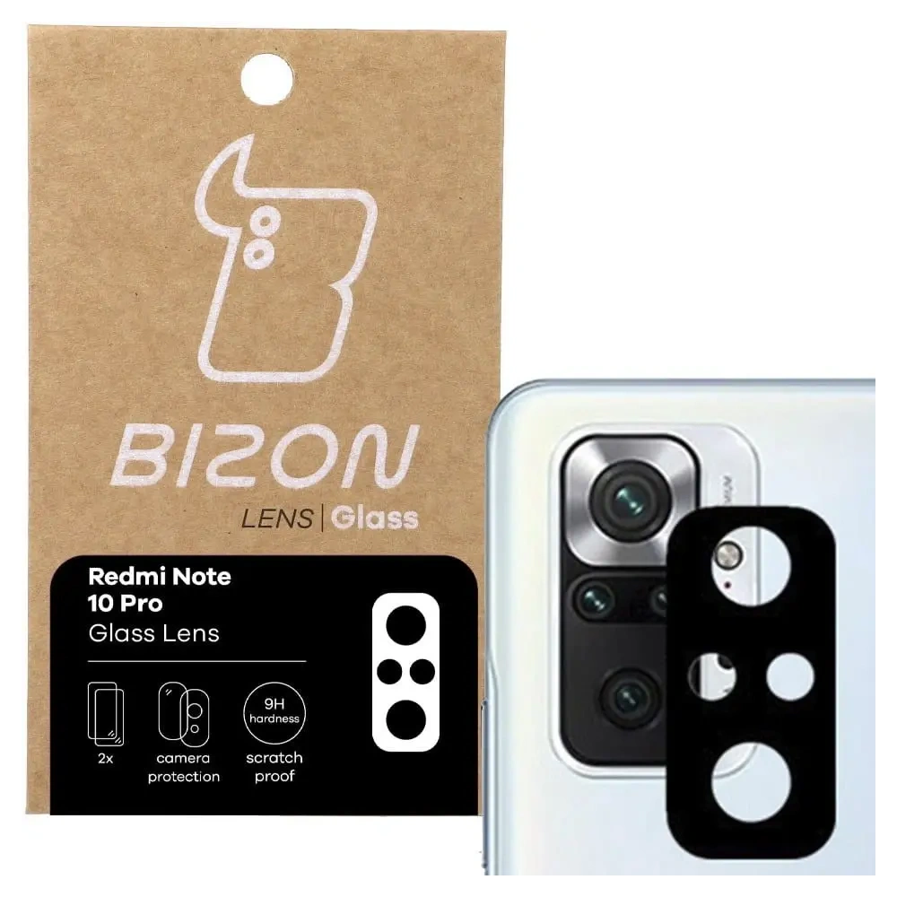 Szkło na aparat Bizon Glass Lens do Xiaomi Redmi Note 10 Pro [2 PACK]