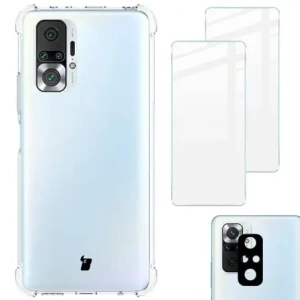 Buy Bizon Case Clear Pack case + 2x screen glass + lens glass Xiaomi Redmi Note 10 Pro clear - BIZ2249 - {ean13} - Home Screen Store Europe