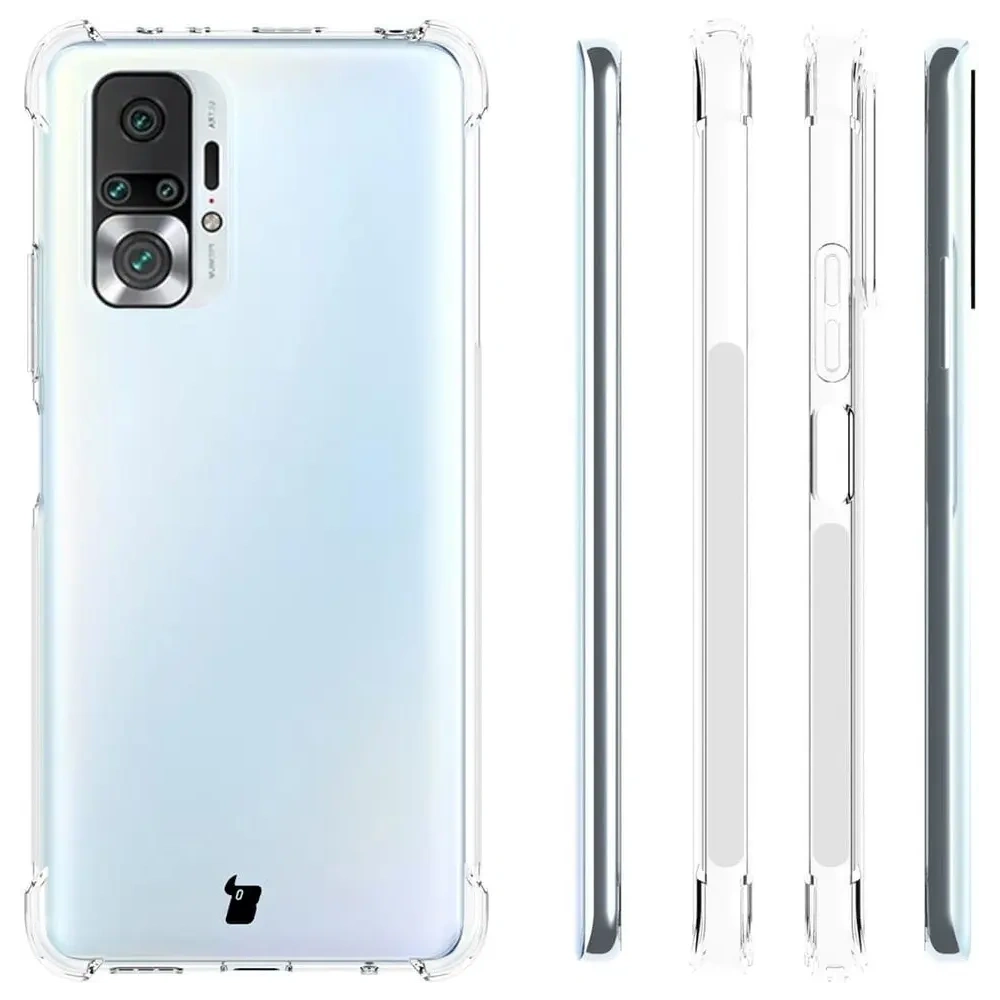 Etui + 2x szkło na ekran + obiektyw Bizon Case Clear Pack do Xiaomi Redmi Note 10 Pro przezroczyste