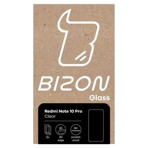 Buy Bizon Glass Clear tempered glass - 3 pcs. + lens glass Redmi Note 10 Pro - BIZ2250 - {ean13} - Home Screen Store Europe