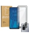 Bizon Glass Edge sticlă temperată - [2 PACK] + protecție pentru lentile Redmi Note 10 Pro negru