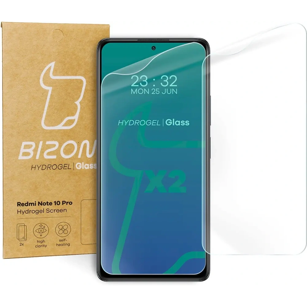 Folia hydrożelowa na ekran Bizon Glass Hydrogel Xiaomi Redmi Note 10 Pro [2 PACK]
