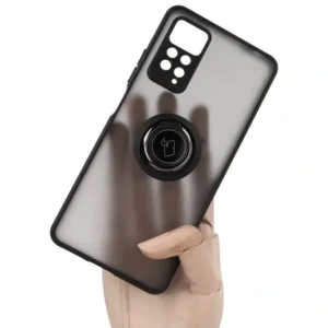 Kup Etui s úchopem na prst Bizon Case Hybrid Ring do Xiaomi Redmi Note 11 Pro / Pro 5G kouřové s černým rámečkem - BIZ2259 - {ean13} - Sklep Home Screen