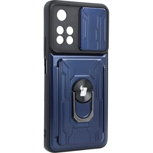 Kup Bizon Case Camshield Card Slot Ring Xiaomi Redmi Note 11 Pro+ 5G albastru marin - BIZ2270 - {ean13} - Sklep Home Screen
