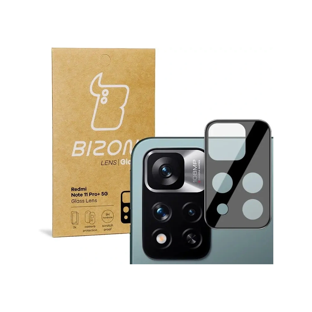 Szkło na aparat Bizon Glass Lens do Redmi Note 11 Pro+ 5G [2 PACK]