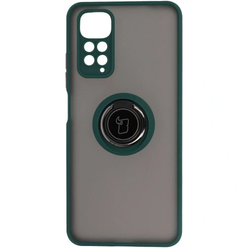 Buy Bizon Case Hybrid Ring Xiaomi Redmi Note 11 / 11S 4G smoky with a dark green frame - BIZ2276 - {ean13} - Home Screen Store Europe