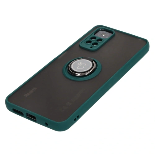 Buy Bizon Case Hybrid Ring Xiaomi Redmi Note 11 / 11S 4G smoky with a dark green frame - BIZ2276 - {ean13} - Home Screen Store Europe