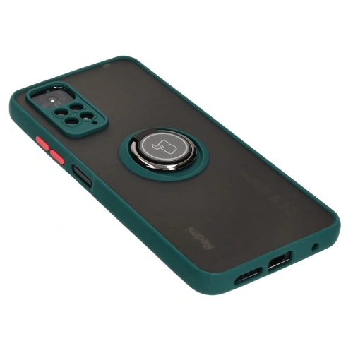 Buy Bizon Case Hybrid Ring Xiaomi Redmi Note 11 / 11S 4G smoky with a dark green frame - BIZ2276 - {ean13} - Home Screen Store Europe