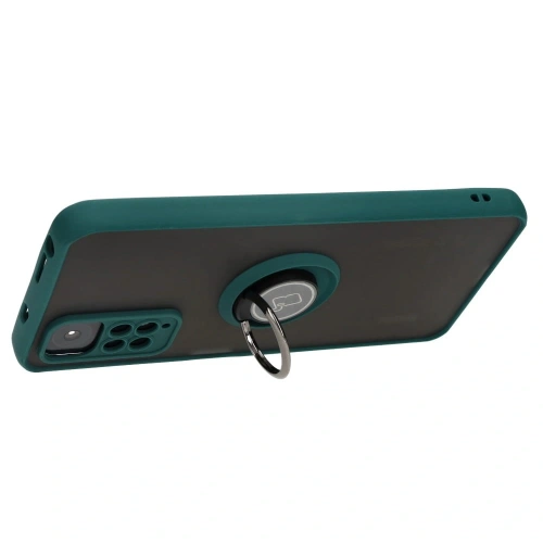 Kup Etui s úchopem na prst Bizon Case Hybrid Ring do Xiaomi Redmi Note 11 / 11S 4G kouřové s tmavě zeleným rámem - BIZ2276 - {ean13} - Sklep Home Screen
