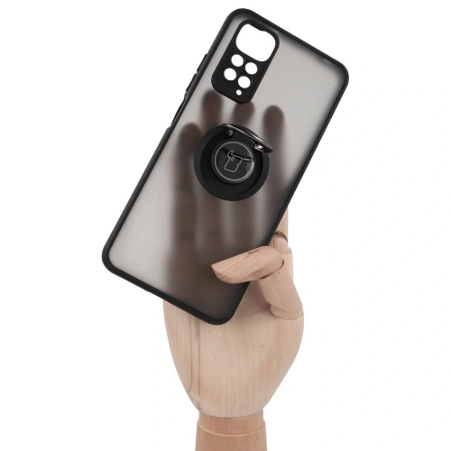 Kup Bizon Case Hybrid Ring Xiaomi Redmi Note 11 / 11S 4G rauchig mit einem schwarzen Rahmen - BIZ2277 - {ean13} - Sklep Home Screen