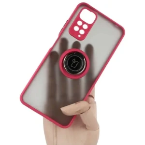 Kup Bizon Case Hybrid Ring Xiaomi Redmi Note 11 / 11S 4G fumuriu cu un cadru roșu - BIZ2278 - {ean13} - Sklep Home Screen