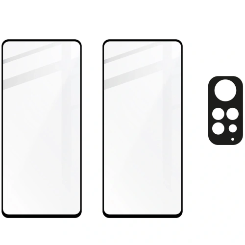 Kup Bizon Glass Edge sticlă temperată - [2 PACK] + protecție pentru lentile Redmi Note 11s 4G negru - BIZ2282 - {ean13} - Sklep Home Screen
