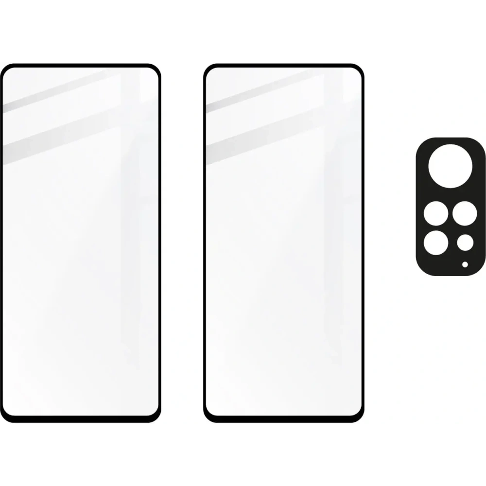 Szkło hartowane Bizon Glass Edge - [2 PACK] + ochrona na obiektyw Redmi Note 11s 4G