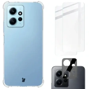 Buy Bizon Case Clear Pack case + 2x screen glass + lens glass Xiaomi Redmi Note 12 4G clear - BIZ2288 - {ean13} - Home Screen Store Europe