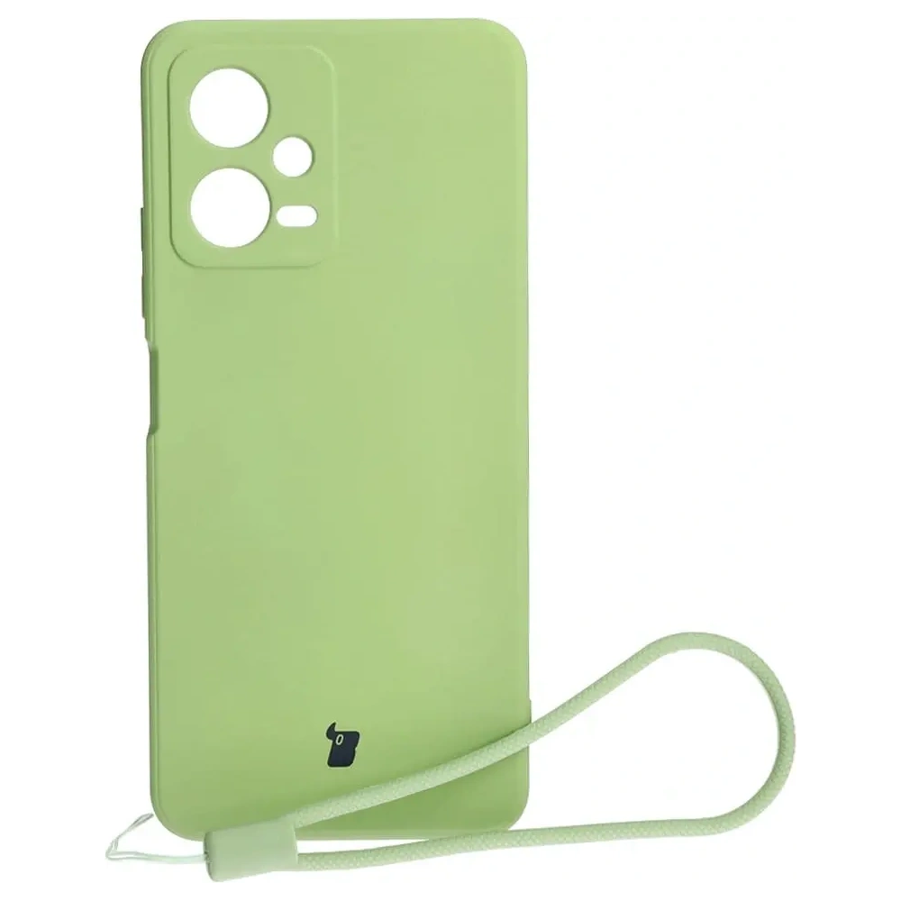 Etui Bizon Case Silicone Sq do Xiaomi POCO X5 Redmi Note 12 5G jasnozielone