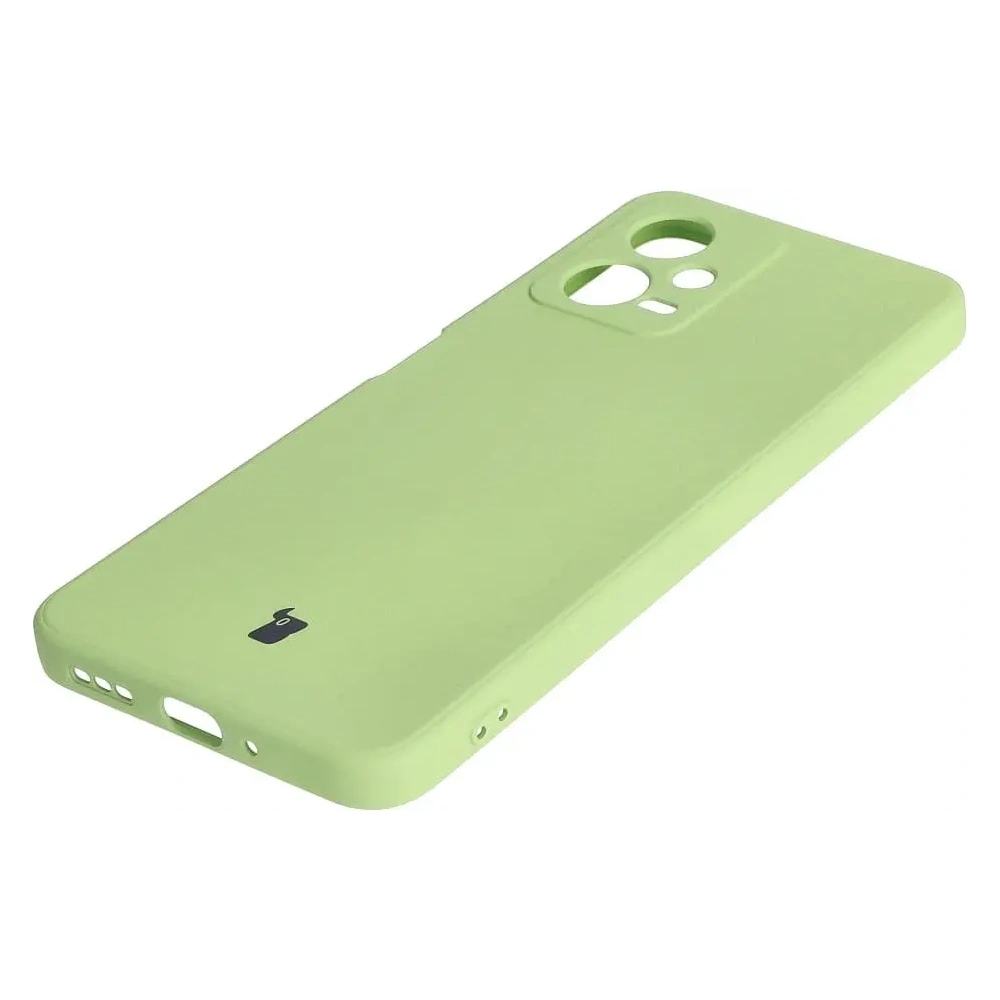 Etui Bizon Case Silicone Sq do Xiaomi POCO X5 Redmi Note 12 5G jasnozielone