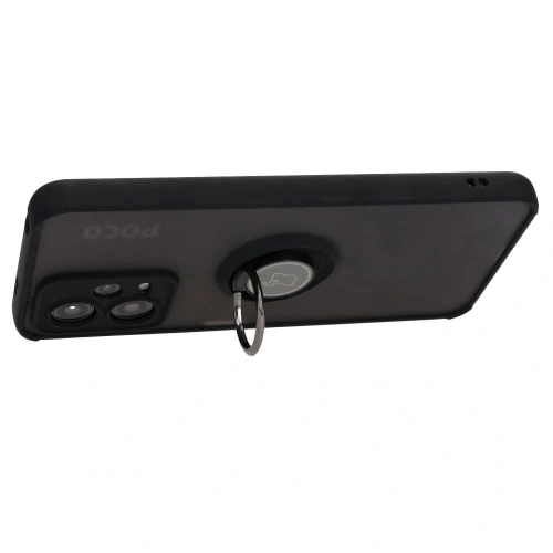 Kup Etui z uchwytem na palec Bizon Case Hybrid Ring do Xiaomi Poco X5 / Redmi Note 12 5G przydymione z czarną ramką - BIZ2292 - {ean13} - Sklep Home Screen