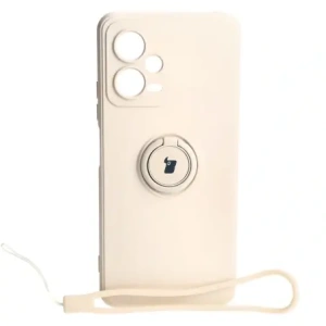 Kup Etui Bizon Case Silicone Ring Sq do Xiaomi Redmi Note 12 5G/Poco X5 beżowe - BIZ2293 - {ean13} - Sklep Home Screen