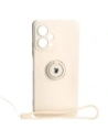 Bizon Case Silicone Ring Sq Xiaomi Redmi Note 12 5G/Poco X5 beige