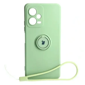 Kup Etui Bizon Case Silicone Ring Sq do Xiaomi Redmi Note 12 5G/Poco X5 jasnozielone - BIZ2294 - {ean13} - Sklep Home Screen