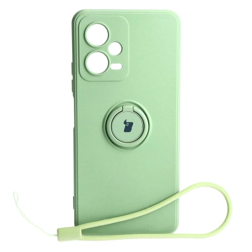 Kup Etui Bizon Case Silicone Ring Sq do Xiaomi Redmi Note 12 5G/Poco X5 jasnozielone - BIZ2294 - {ean13} - Sklep Home Screen