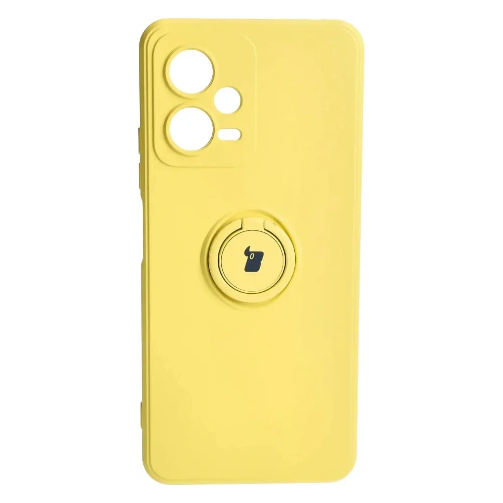 Etui Bizon Case Silicone Ring Sq do Xiaomi Redmi Note 12 5G/Poco X5 żółte