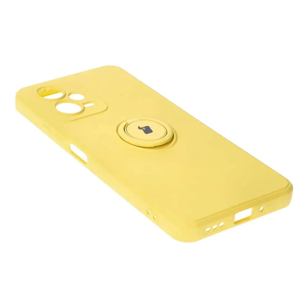 Etui Bizon Case Silicone Ring Sq do Xiaomi Redmi Note 12 5G/Poco X5 żółte