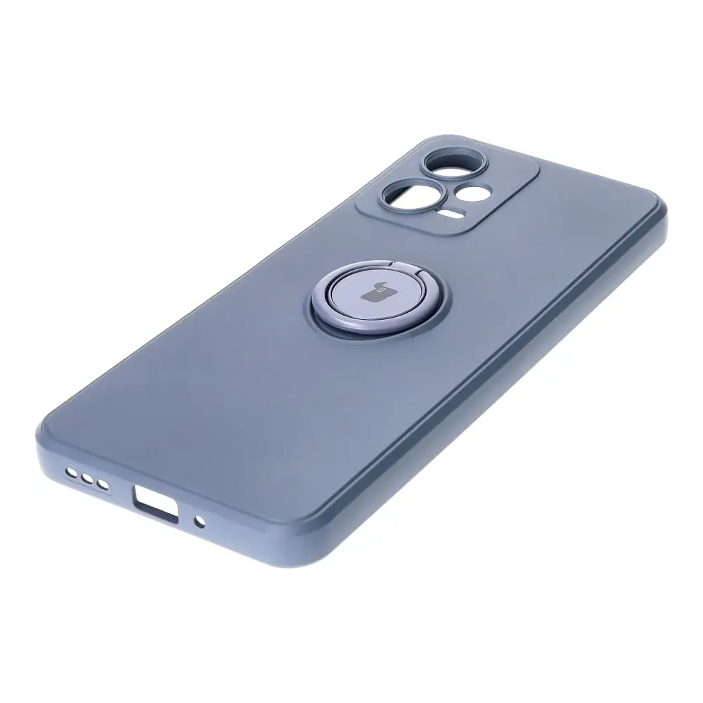 Etui Bizon Case Silicone Ring Sq do Xiaomi Redmi Note 12 5G/Poco X5 szare