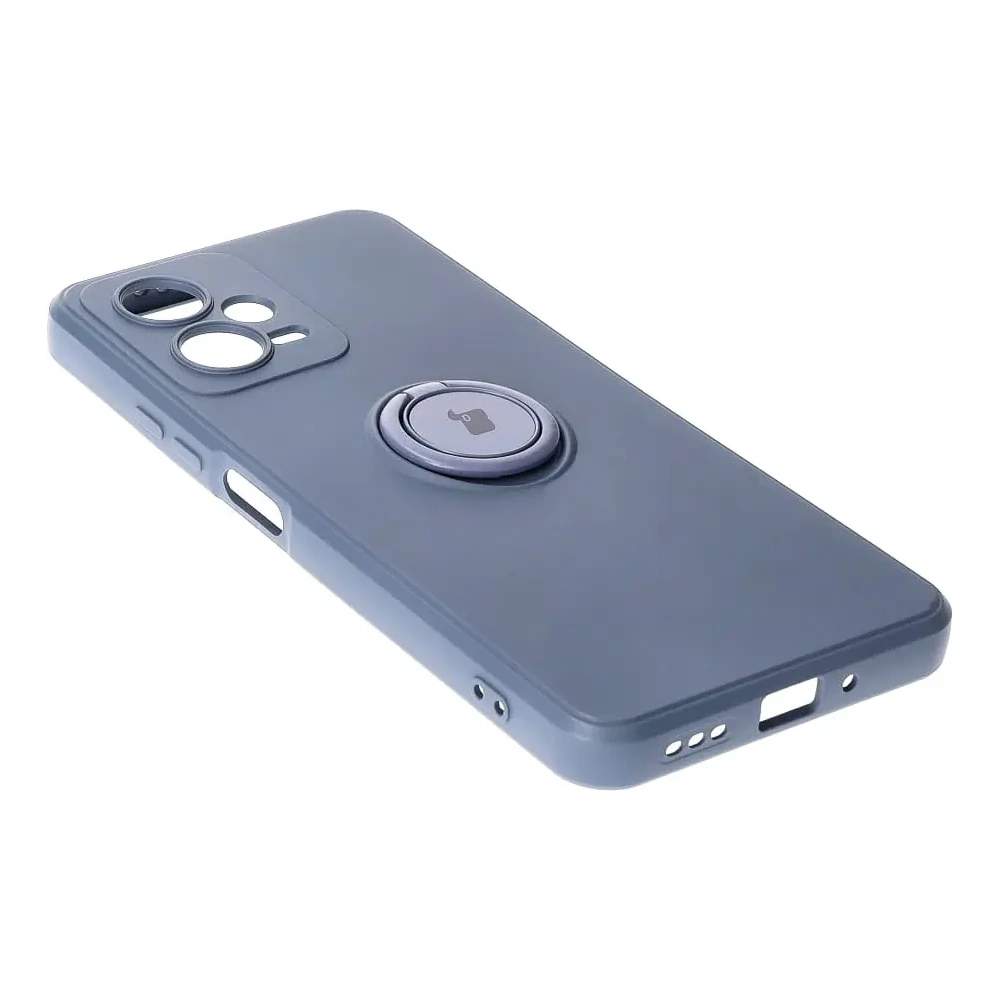 Etui Bizon Case Silicone Ring Sq do Xiaomi Redmi Note 12 5G/Poco X5 szare