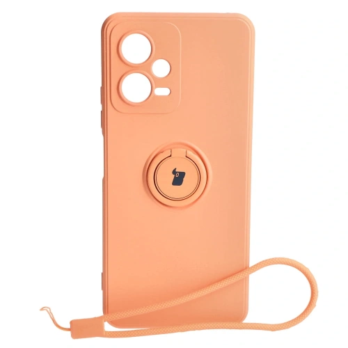 Kup Etui Bizon Case Silicone Ring Sq do Xiaomi Redmi Note 12 5G/Poco X5 pomarańczowe - BIZ2297 - {ean13} - Sklep Home Screen