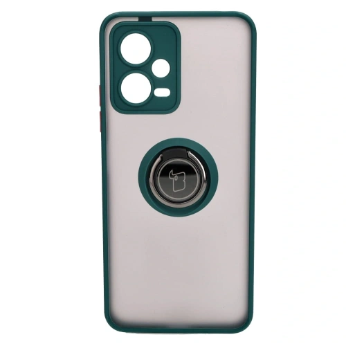 Kup Bizon Case Hybrid Ring Xiaomi Poco X5 / Redmi Note 12 5G fumuriu cu un cadru verde închis - BIZ2299 - {ean13} - Sklep Home Screen