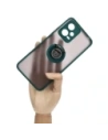 Kup Bizon Case Hybrid Ring Xiaomi Poco X5 / Redmi Note 12 5G fumuriu cu un cadru verde închis - BIZ2299 - {ean13} - Sklep Home Screen