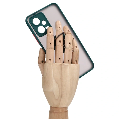 Kup Etui z uchwytem na palec Bizon Case Hybrid Ring do Xiaomi Poco X5 / Redmi Note 12 5G przydymione z ciemnozieloną ramką - BIZ2299 - {ean13} - Sklep Home Screen