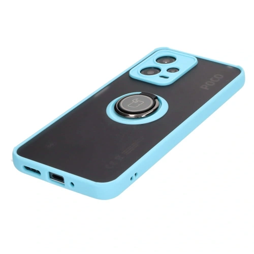 Buy Bizon Case Hybrid Ring Xiaomi Poco X5 / Redmi Note 12 5G smoky with a light blue frame - BIZ2300 - {ean13} - Home Screen Store Europe