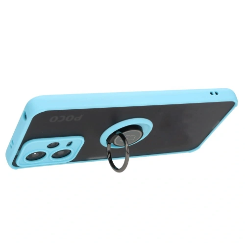 Buy Bizon Case Hybrid Ring Xiaomi Poco X5 / Redmi Note 12 5G smoky with a light blue frame - BIZ2300 - {ean13} - Home Screen Store Europe
