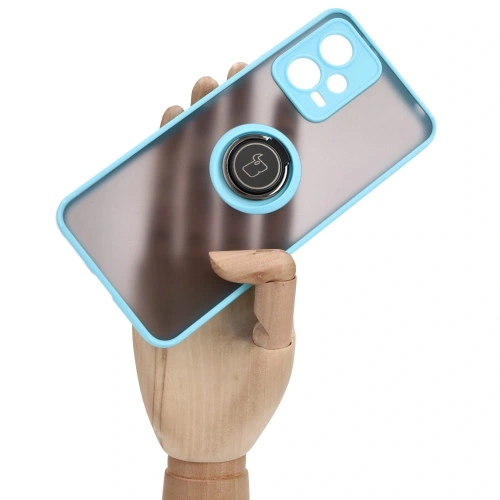 Buy Bizon Case Hybrid Ring Xiaomi Poco X5 / Redmi Note 12 5G smoky with a light blue frame - BIZ2300 - {ean13} - Home Screen Store Europe