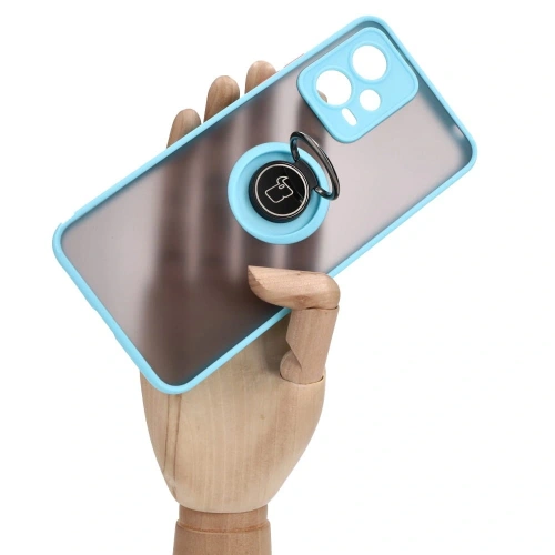Buy Bizon Case Hybrid Ring Xiaomi Poco X5 / Redmi Note 12 5G smoky with a light blue frame - BIZ2300 - {ean13} - Home Screen Store Europe